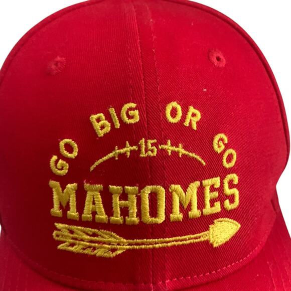 Go Big Or Go Mahomes #15 Kansas City Chiefs NFL Football Adjustable Cap Hat - Picture 9 of 12